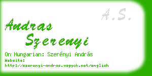 andras szerenyi business card