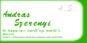 andras szerenyi business card